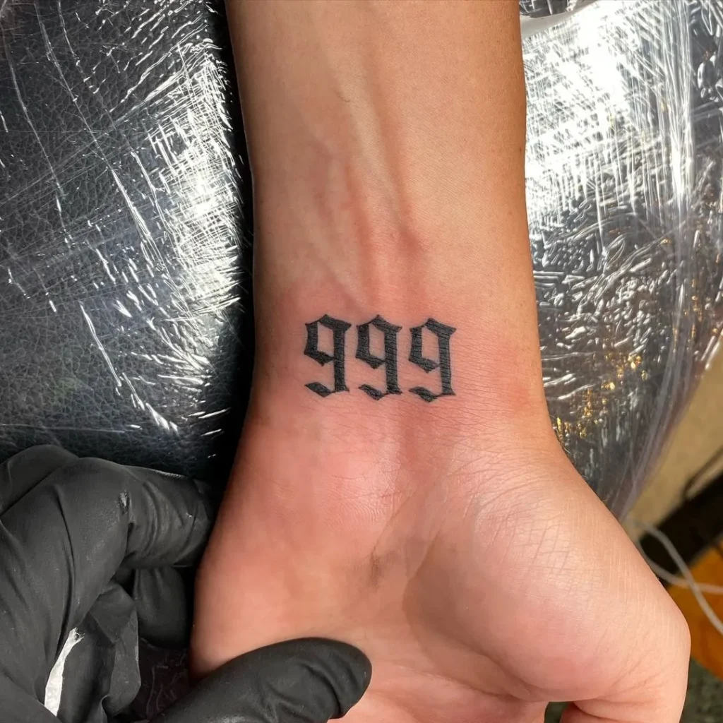 999 tattoo